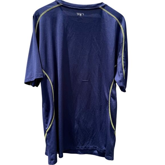 Michigan Wolverines Basketball Majestic Blue Yellow Athletic shirt Size XL - Picture 2 of 7